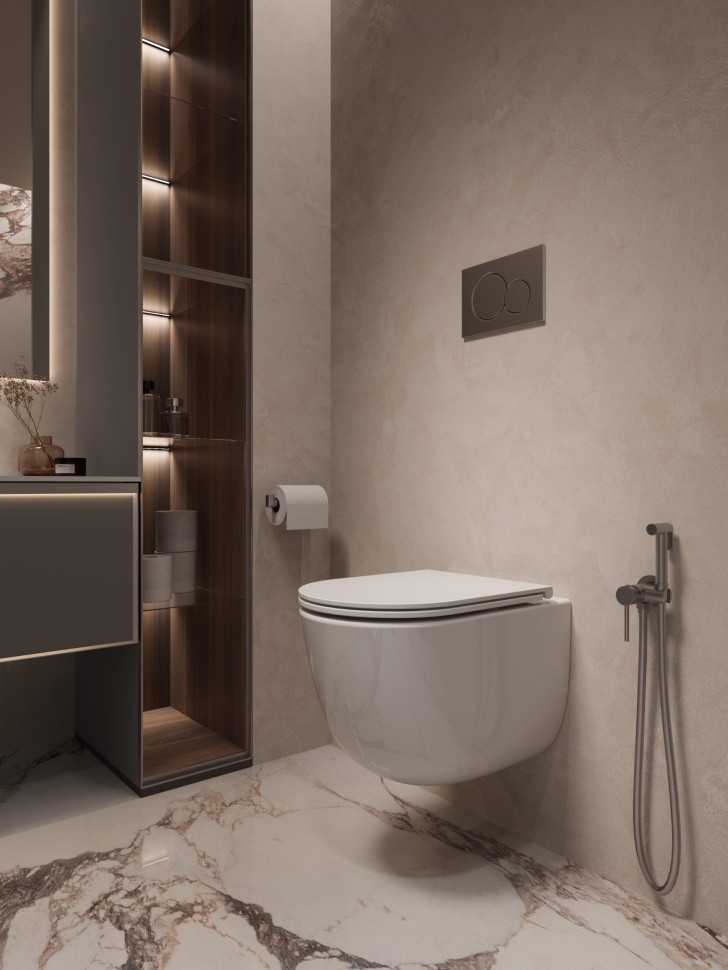 Унитаз подвесной Интэро (Intero) VT1-57TFS Торнадо, цвет белый, ультратонкое микролифт сиденье