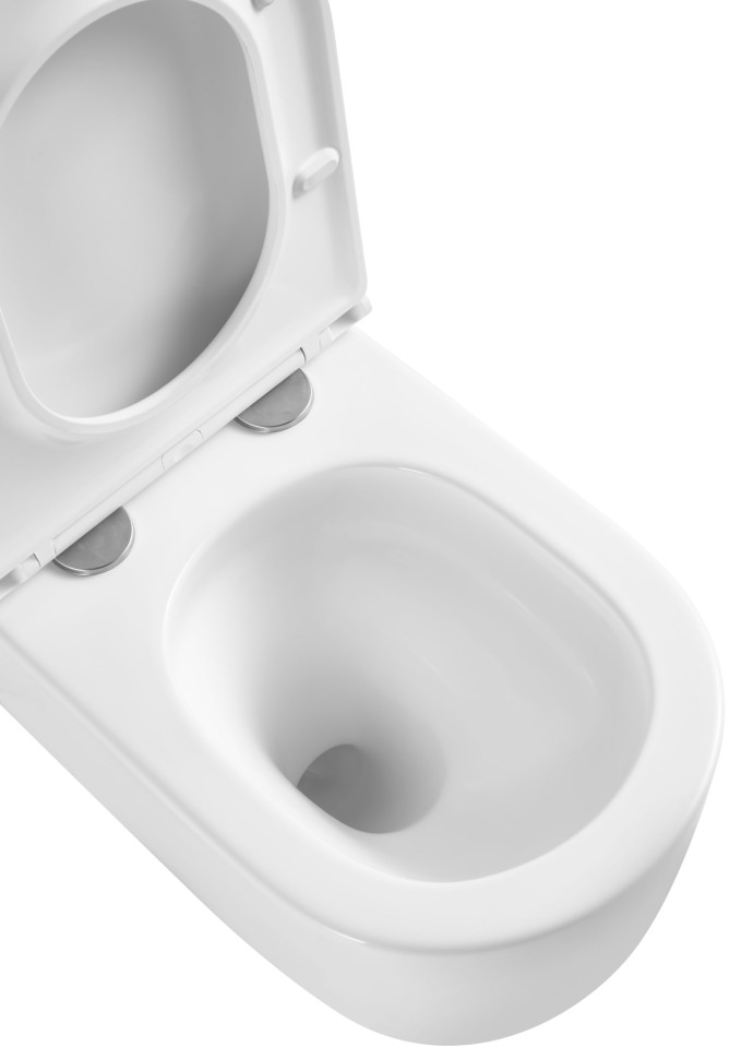 Унитаз подвесной Интэро (Intero) VT1-57TFS Торнадо, цвет белый, ультратонкое микролифт сиденье