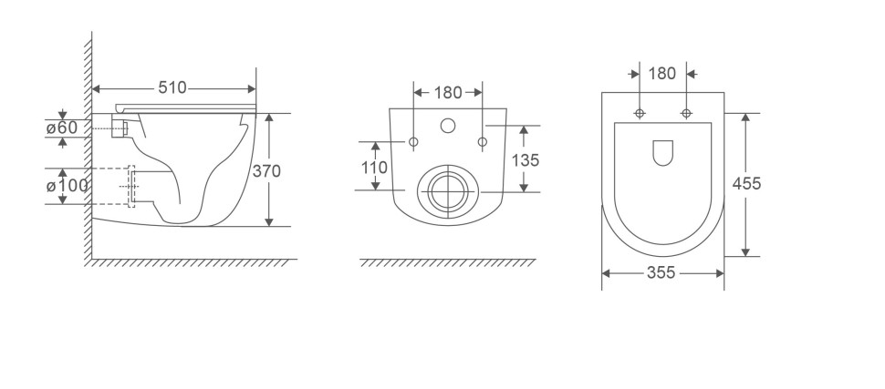 Унитаз подвесной Интэро (Intero) VT1-57TFS Торнадо, цвет белый, ультратонкое микролифт сиденье