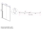 Душевая дверь Lugano VDS-1L130CLB-1, 1300, черный, стекло прозрачное