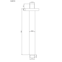 AQM8705CR Держатель верхнего душа, потолочный, хром