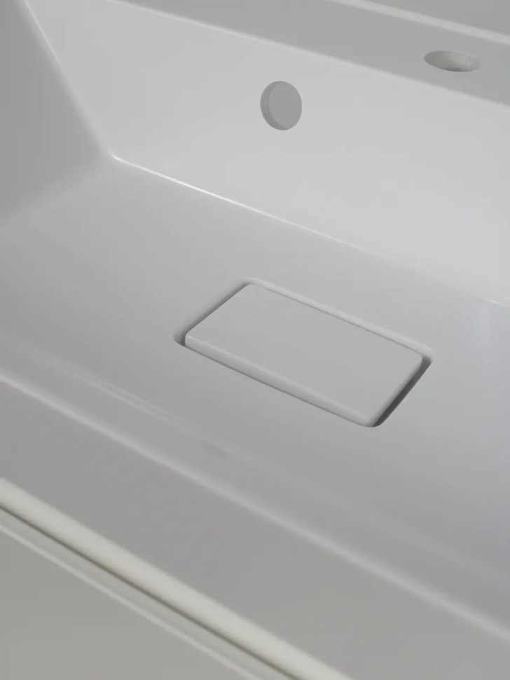 Раковина для ванной 70 см, Uperwood Classic New, белая глянцевая, с накладкой для слива