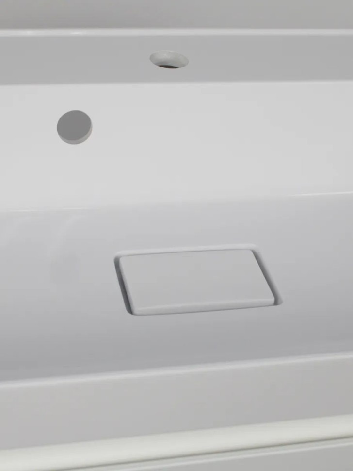 Раковина для ванной 70 см, Uperwood Classic New, белая глянцевая, с накладкой для слива