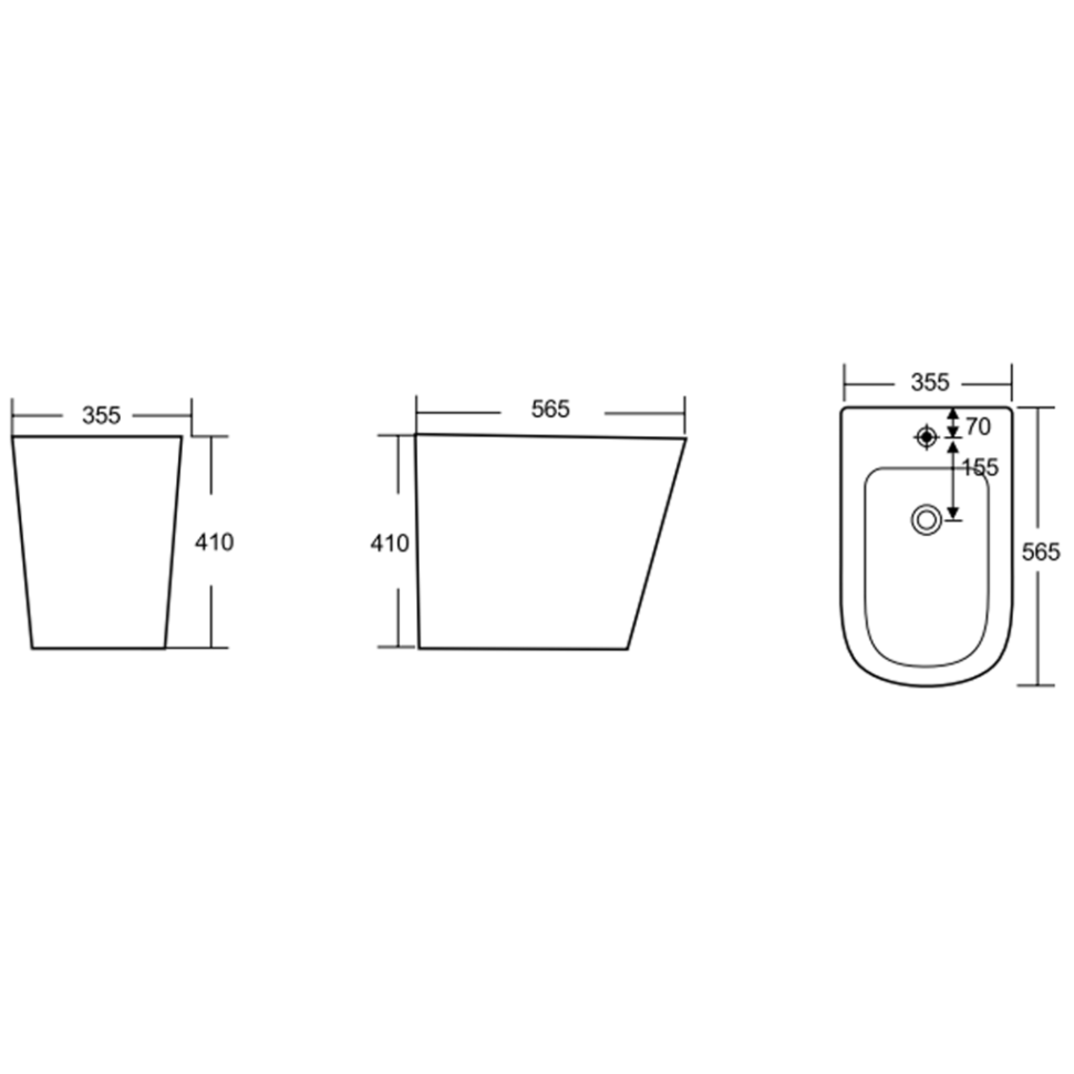 Биде IBERICA BLANCA BURGOS BIDE глянцевый белый (IB.BRA.B32)