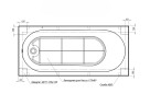 Акриловая ванна с каркасом Uperwood Next 175x80 см, белая