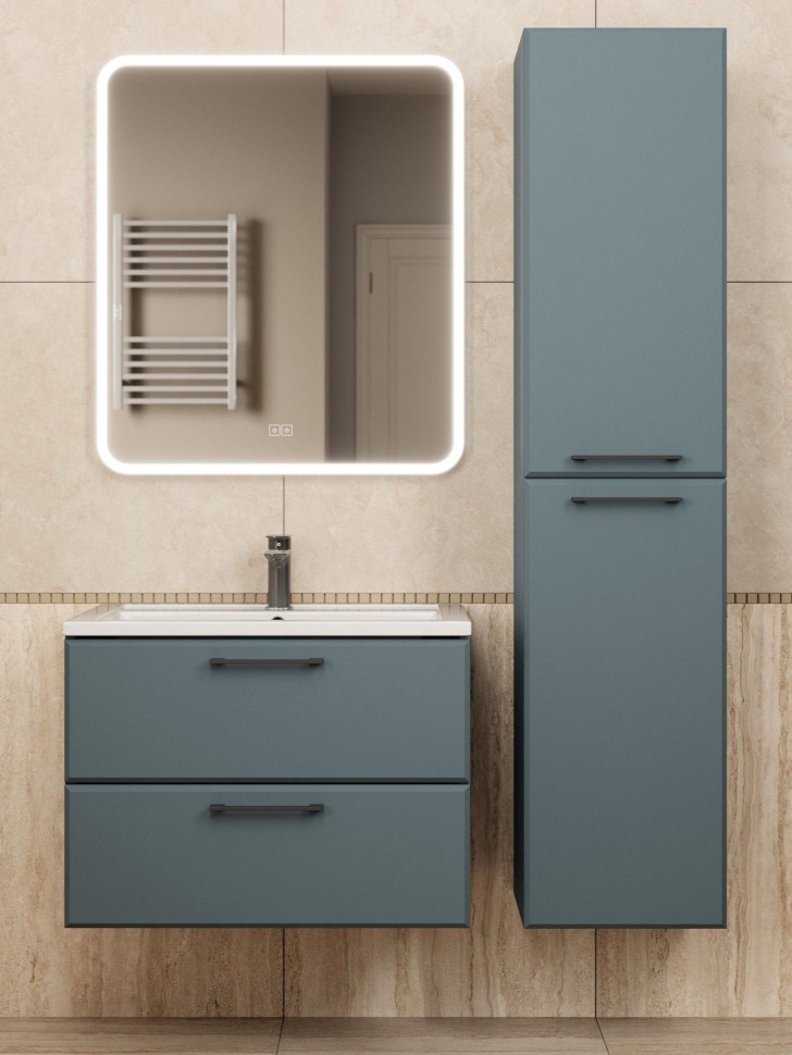 Шкаф-пенал для ванной Uperwood Foster NEW 36х30х160 см, серый графит