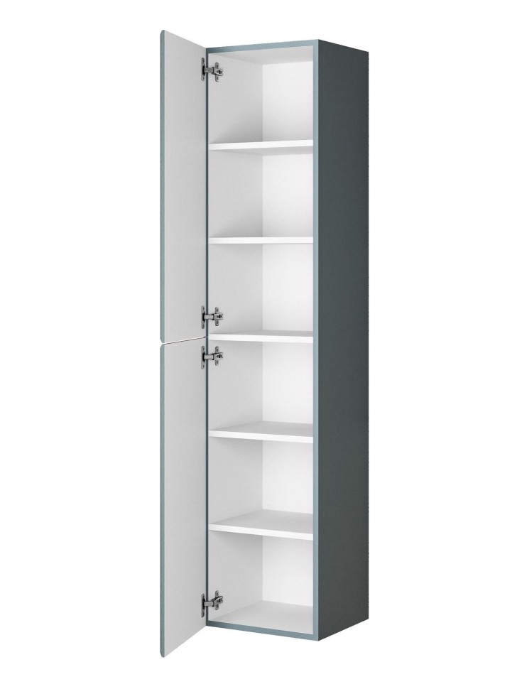 Шкаф-пенал для ванной Uperwood Foster NEW 36х30х160 см, серый графит