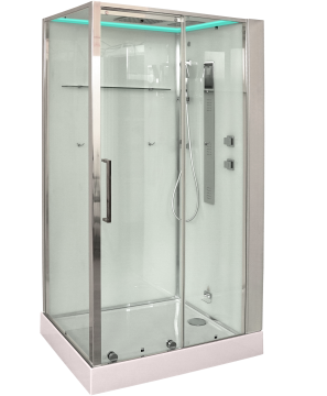 Timo Premium HELMA H-520L-T-CH/C душевая кабина (90*120*220), шт, стульчик прозрачный