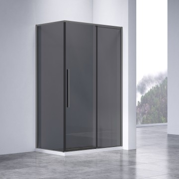 Душевой уголок Слим-Н (Слим-Н (Slim-N)) VSR-4SN9012CGGM, 1200*900, вороненая сталь, стекло тонированное