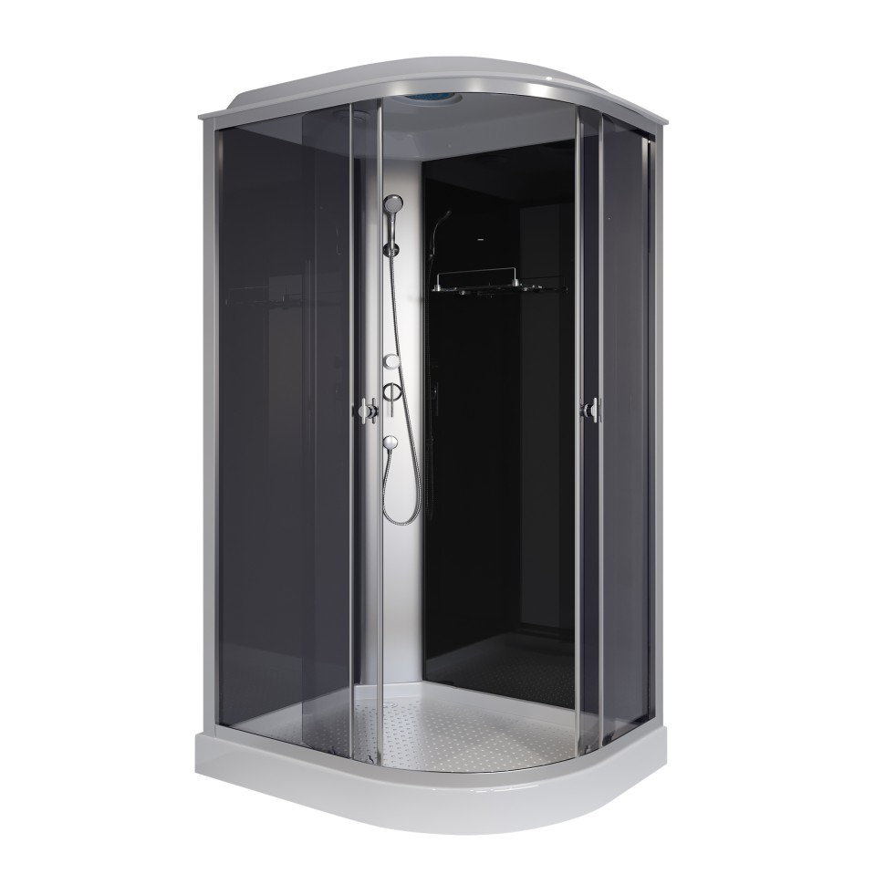 Душевая кабина Niagara Eco E120/80/13L/TN (120х80х215) низкий поддон(13см),стекло тонированное,3 места