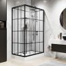 Душевая кабина Niagara Standart ST120/80/15QR/KL/BKT (120х80х225) поддон низкий(15см),черный,стекло прозрачное,3 места