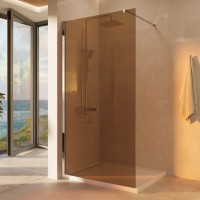 Душевая перегородка Walk-In VSW-1H100GS, 1000*2000, хром, стекло янтарь