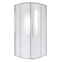 Душевое ограждение Niagara Nova NG-3625-34 (80х80х195) четверть круга, хром,двери раздвижные,стекло шиншилла,1 место