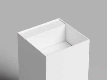 Раковина напольная ARMONIA SQUARE TOP 01 без отверстия под смеситель 450х450х900 S-Stone Матовое