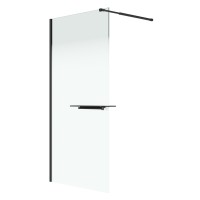 Душевая перегородка Niagara Nova NG-582-10BLACK (100х200) черный матовый,стекло белый градиент,1 место