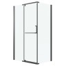 Боковая стенка Grossman Pragma 200.K33.03.80.21.00 (80х195) черный матовый,стекло прозрачное, 1 место