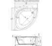 Акриловая ванна Aquanet Fregate 120x120 (с каркасом)