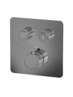 Душевая система скрытого монтажа для душа MILLEAU Tissage TERMO 2SBIT/324.10-CR на 2 потока (комплект с монтажным блоком), хром