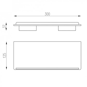 Полка ABBER Funktion AA1161 хром