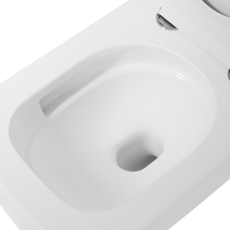 Унитаз подвесной Эра (Era) VT1-58TFS Торнадо, цвет белый, ультратонкое микролифт сиденье