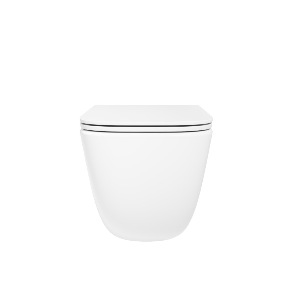 Унитаз подвесной Эра (Era) VT1-58TFS Торнадо, цвет белый, ультратонкое микролифт сиденье