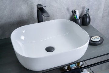 Раковина Gid D1302 51198 накладная белая 50x40x14