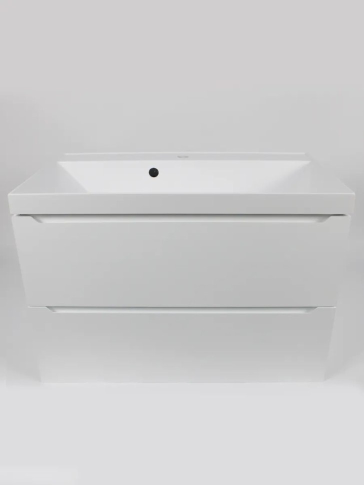 Раковина для ванной 80 см, Uperwood Classic New, белая глянцевая, с накладкой для слива