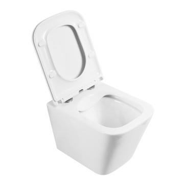 Унитаз подвесной безободковый с сиденьем BelBagno ARDENTE-R BB520CHR/SC