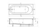 Акриловая ванна с каркасом Uperwood Next 180x80 см, белая