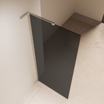 Душевая перегородка Волк-Ин (Walk-In) VLSW-1H110CGBN, 1100*2000, брашированный никель, стекло тонированное