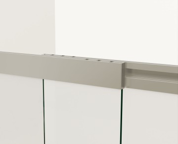 Душевая шторка на ванну VSB-1E100CLB, 1000*1450, матовый черный, стекло прозрачное