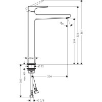 Смеситель для раковины Hansgrohe Metropol (32512990) золотой