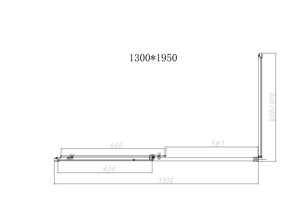 Душевой уголок Слим-Н (Слим-Н (Slim-N)) VSR-4SN8013CGGM, 1300*800, вороненая сталь, стекло тонированное