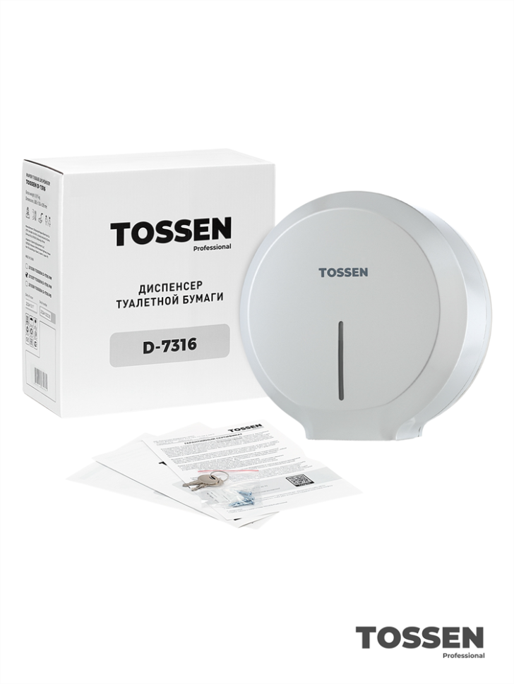 TOSSEN D-7316 PM - диспенсер туалетной бумаги (коллекция «Классический серый»)