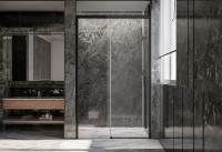 Душевая дверь Veconi Premium Trento PTD-30B, 1500х2000, черный матовый, стекло прозрачное