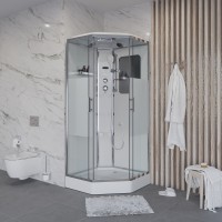 Душевая кабина Niagara Ultra NG-306-01 (90х90х220) низкий поддон(16см),стекло матовое,4 места