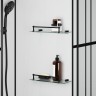 Душевая кабина Niagara Standart ST90/15QL/KL/BKT (90х90х225) низкий поддон(15см),черный,стекло прозрачное,3 места