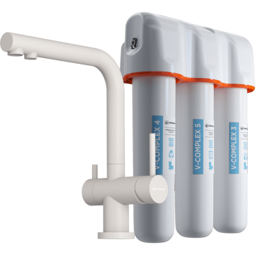 Комплект смеситель+фильтр Omoikiri Nagano-PA-P + Pure drop Lite