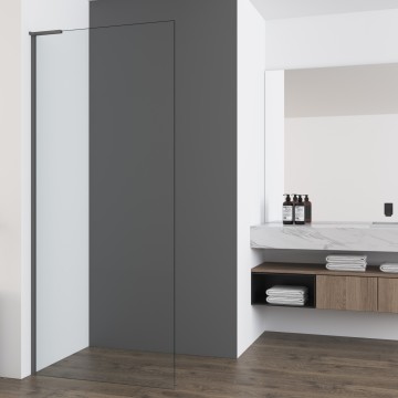Душевая перегородка Волк-Ин (Walk-In) VSW-7HA700CLGM, 700*2000, вороненая сталь, стекло прозрачное