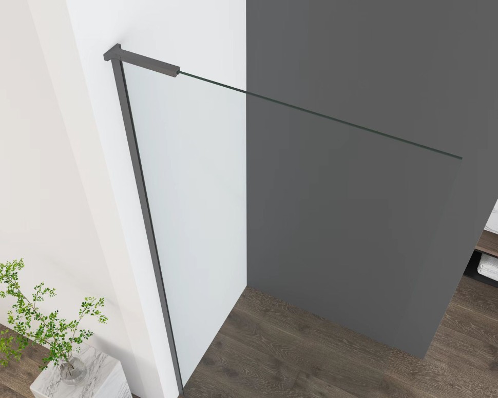 Душевая перегородка Walk-In VSW-7HA700CLGM, 700*2000, вороненая сталь, стекло прозрачное