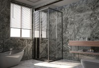 Душевой угол Veconi Premium Trento PTC-20GR, 1200Х900x2000, брашированный графит, стекло прозрачное