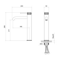 Смеситель для раковины-чаши Timo Saona 2411/20F золото шлифованное