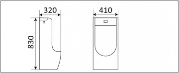 Писсуар подвесной CeramaLux X529S