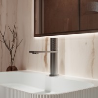 Смеситель для раковины Альто (Alto) VBF-6AL1GM, вороненая сталь