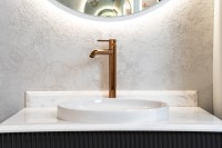 Смеситель ABBER Wasser Kreis AF8111RG для накладной раковины, розовое золото