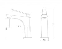 Смеситель ABBER Zeitlos AF8909RG для раковины, розовое золото