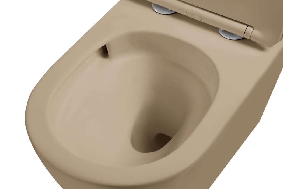 Унитаз подвесной Глобо (Globo) VT1-14TMC Торнадо, цвет капучино матовый, ультратонкое микролифт сиденье