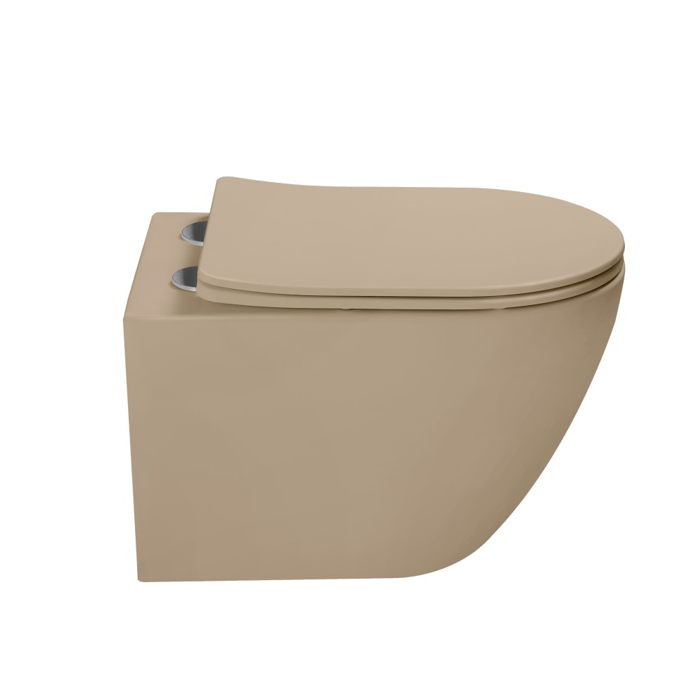 Унитаз подвесной Глобо (Globo) VT1-14TMC Торнадо, цвет капучино матовый, ультратонкое микролифт сиденье