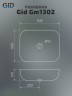 Раковина Gid Gm1302 53336 накладная серая матовая 50x40x14