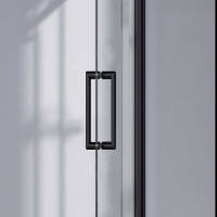 Душевая дверь Como-N VDS-4CN150CLB, 1500, черный, стекло прозрачное